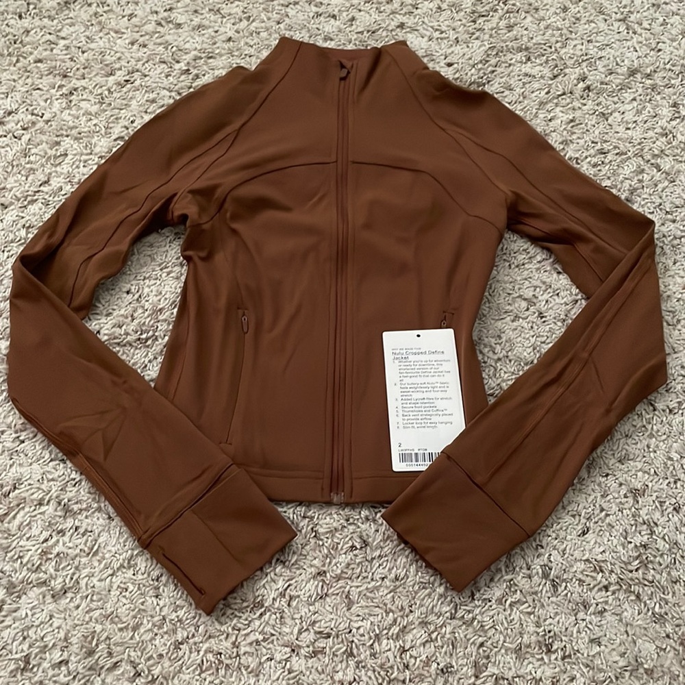 lululemon athletica Brown Zip-Up Athletic Jacket